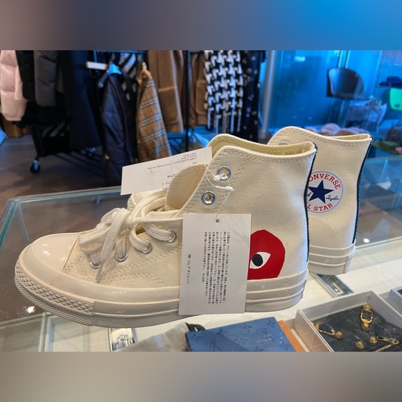 COMME DES GARÇONS PLAY CONVERSE X CDG PLAY Chuck Taylor '70 High-Top Sneakers - Picture 14 of 14